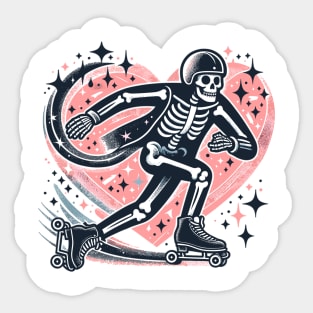 Skeleton Skater Sticker